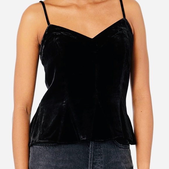 Joie women's silk blend velvet caviar Madone Top size 2 NWT - Picture 2 of 5